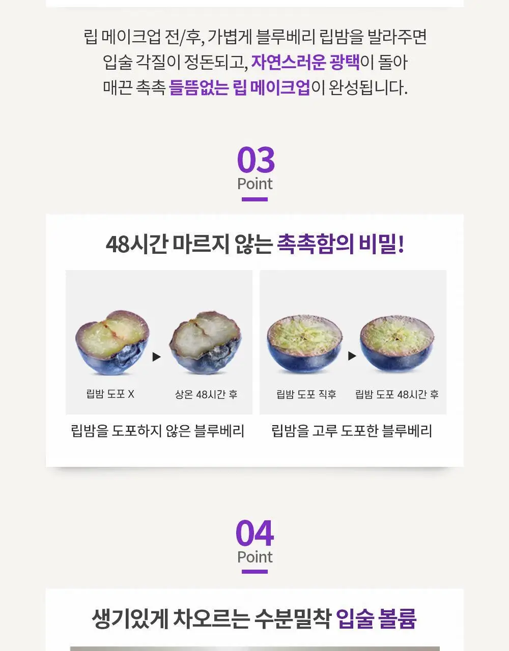[각질순삭&매끈탱글]후르디아 블루베리 보습 허니 립밤10ml 상세페이지 20